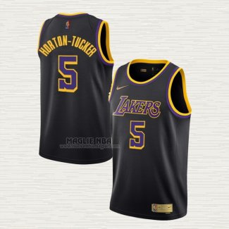 Maglia Talen Horton-Tucker NO 5 Los Angeles Lakers Earned 2020-21 Nero