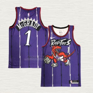 Maglia Tracy Mcgrady NO 1 Toronto Raptors Classic Edition Viola