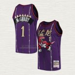 Maglia Tracy Mcgrady NO 1 Toronto Raptors Mitchell & Ness 1998-99 Viola